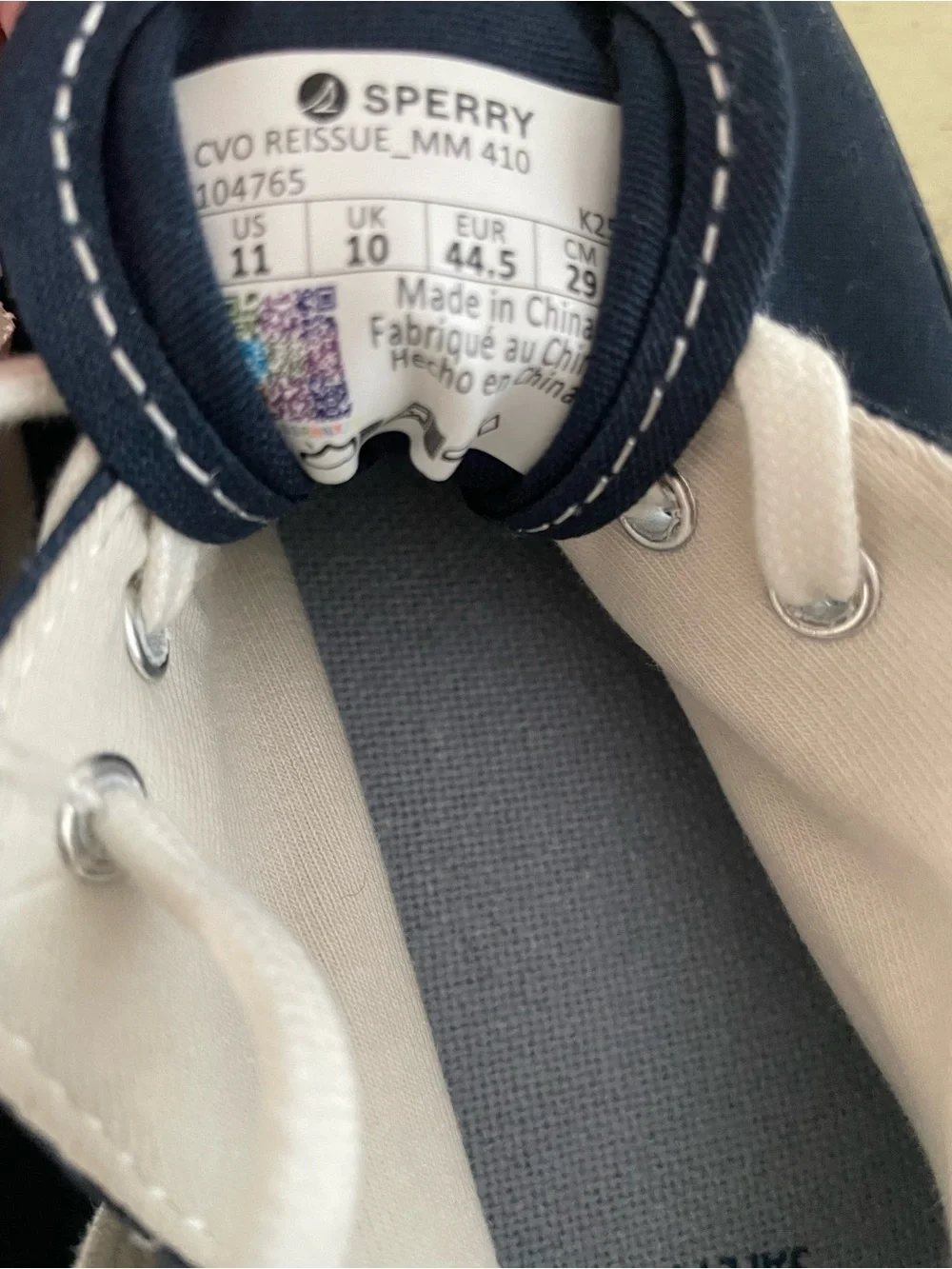 Sperry® CVO reissue deck sneakers in Navy Size 11 NWOB $90 CT126